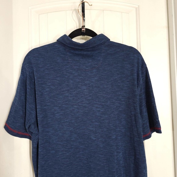 Nat Nast Mens Polo Shirt Navy Blue Cotton Polyester Knit Golf Pullover Top Sz L - Picture 7 of 8
